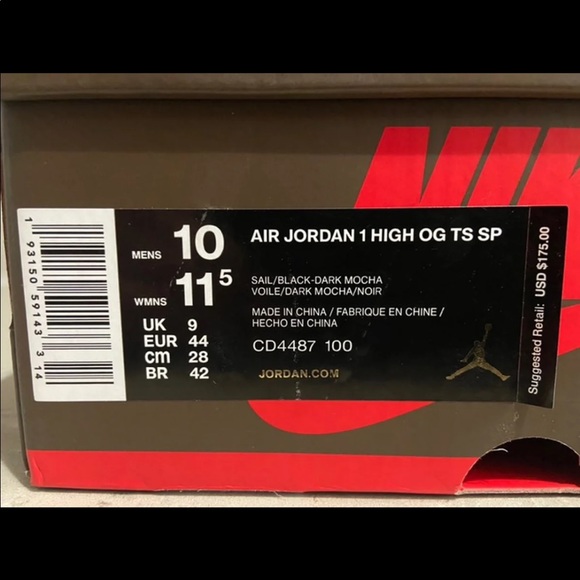 Jordan 1 Retro High Travis Scott Size 10 Men - Picture 2 of 8